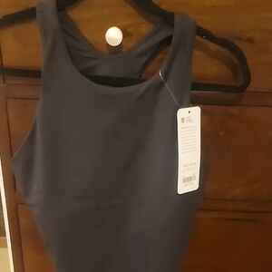 NWT CRZ YOGA Workout Tank Top in Black With Built In Bra Size Medium